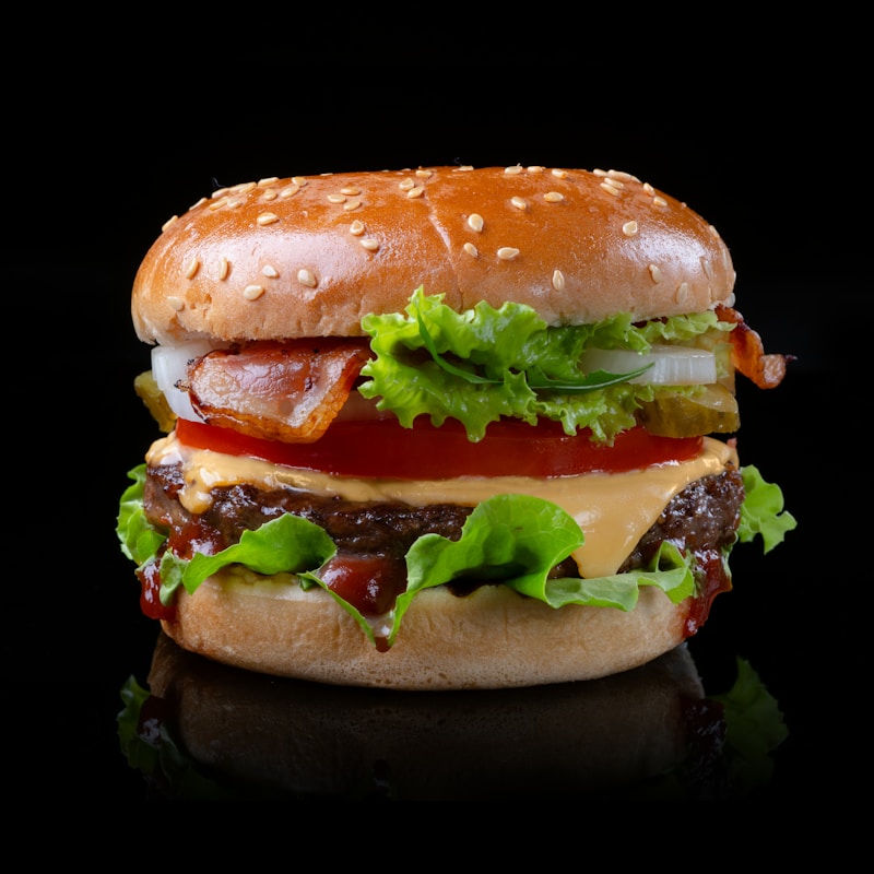 Half Pounder Bacon Tower Burger